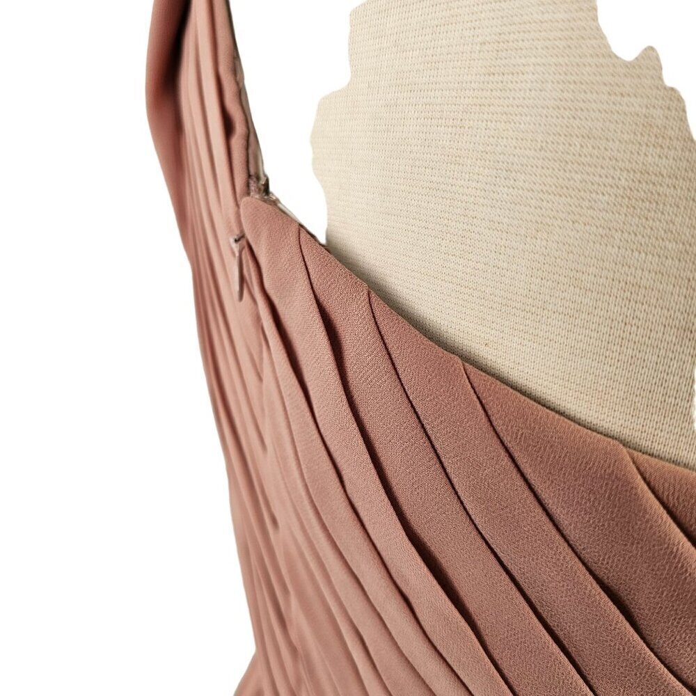 Donna Morgan Collection Grecian One-Shoulder Maxi Dress Sz 2 Pink Fit Flare NWT - Picture 9 of 12
